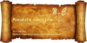 Mandula Cecília névjegykártya